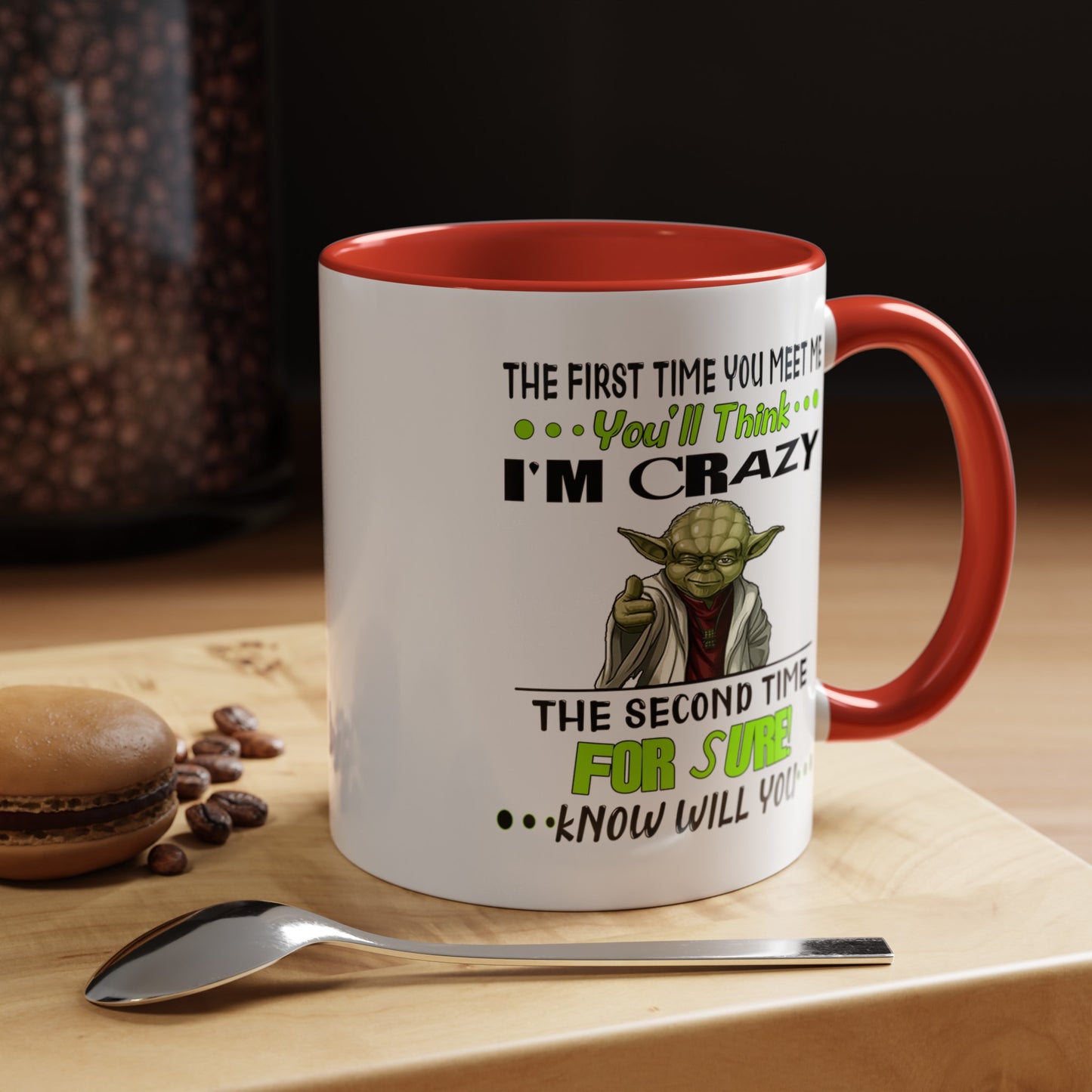 Crazy Yoda-Accent Coffee Mug (11, 15oz)