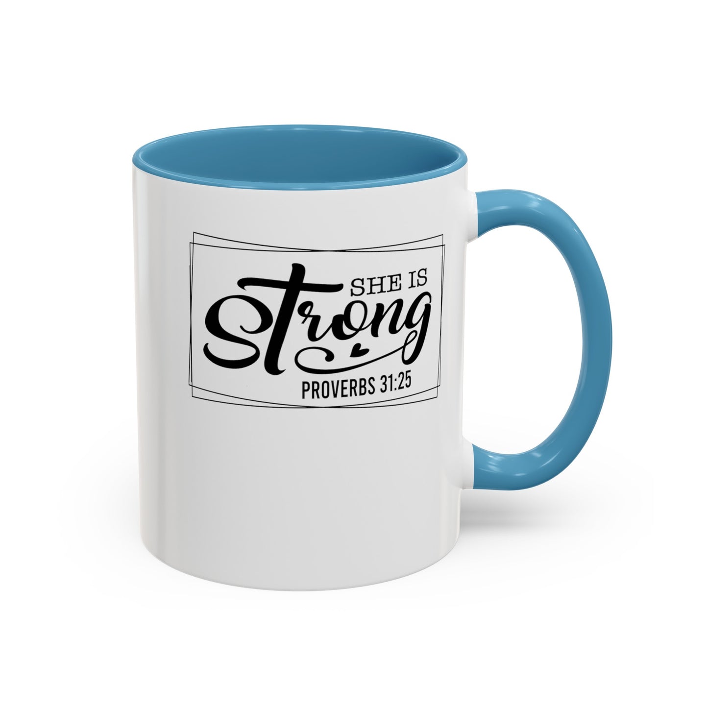 She is Strong-Accent Coffee Mug (11, 15oz)