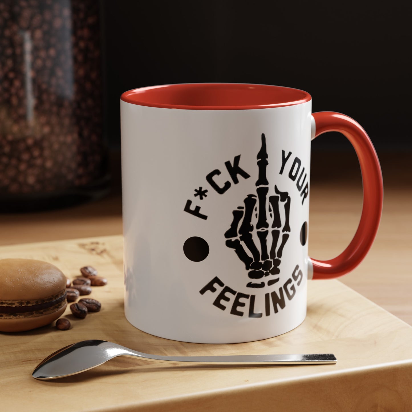 Fu(k Your Feelings-Middle Finger-Accent Coffee Mug (11, 15oz)