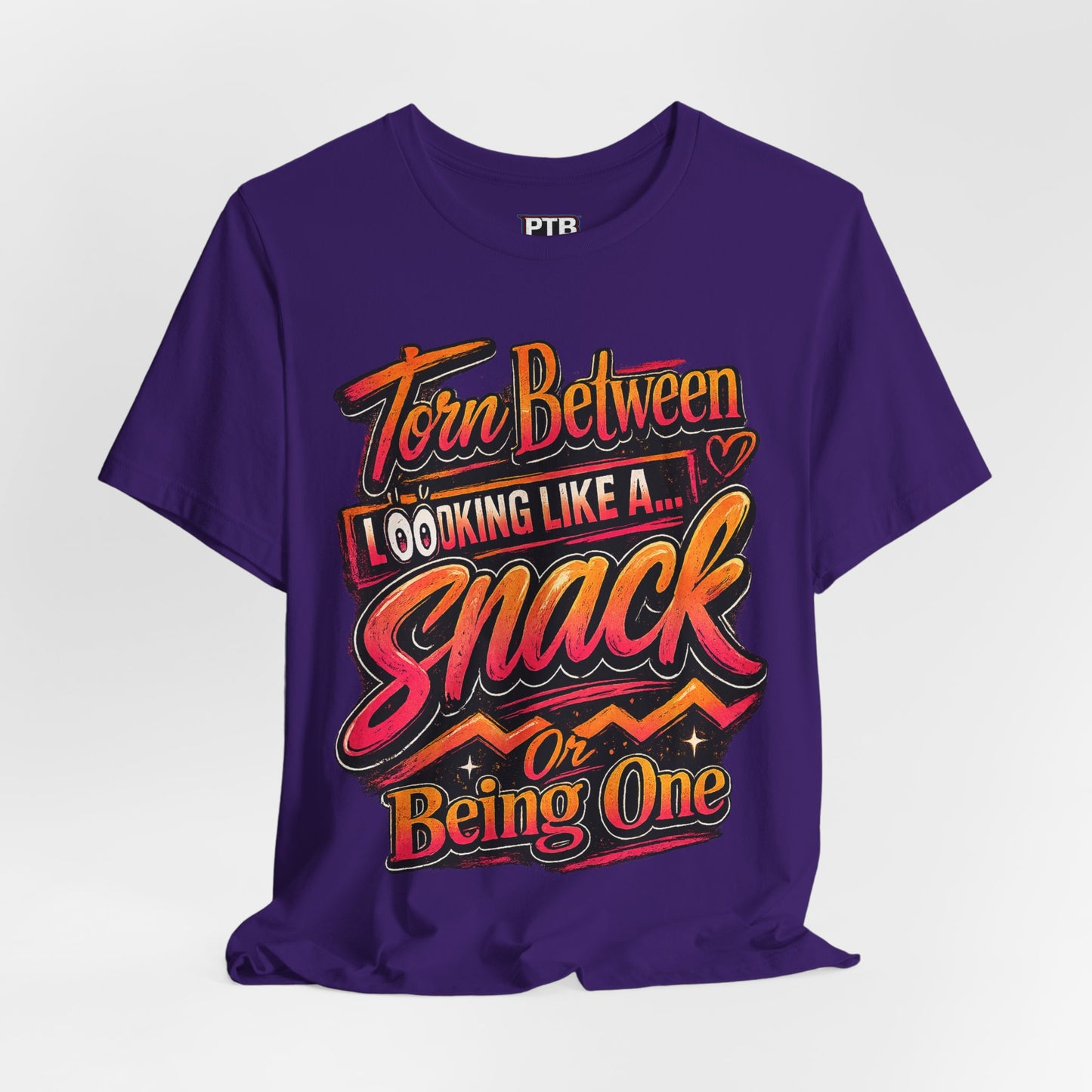 A Snack-Funny Graphic Jersey Knit T-Shirt