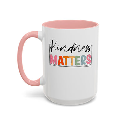 Kindness Matters-Accent Coffee Mug (11, 15oz)