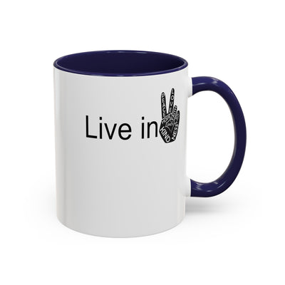 Hand Peace-Accent Coffee Mug (11, 15oz)