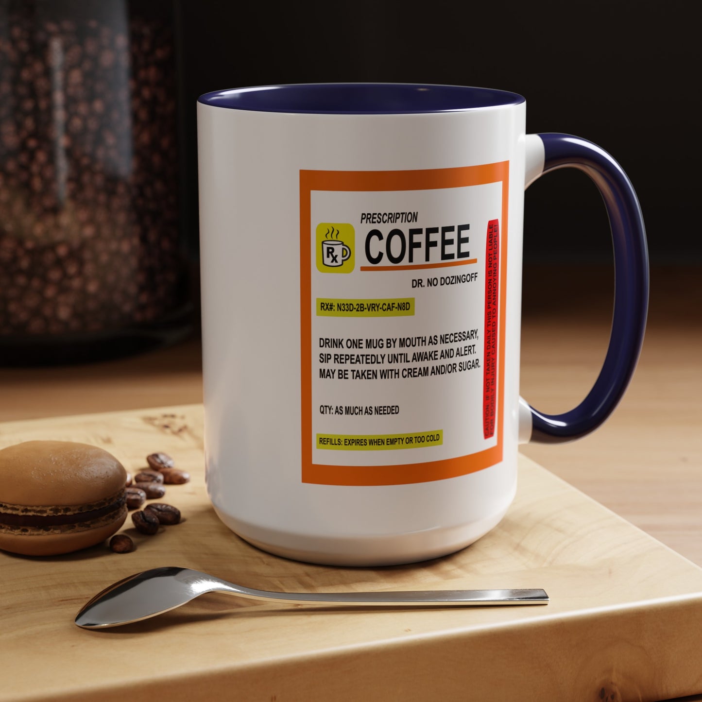 Coffee Prescription-Accent Coffee Mug (11, 15oz)