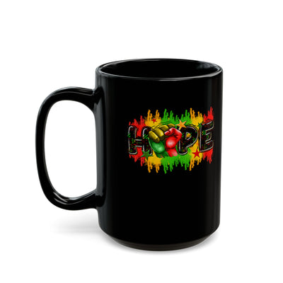 Hope Fist-Black Mug (11oz, 15oz)