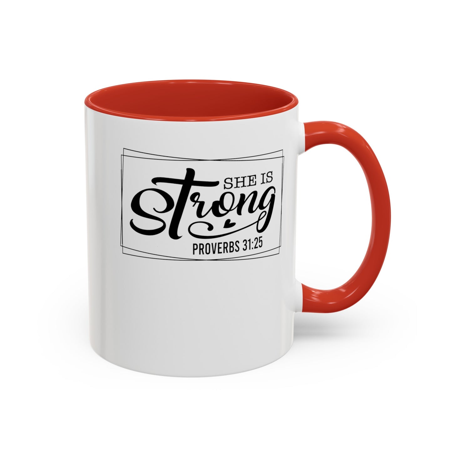 She is Strong-Accent Coffee Mug (11, 15oz)