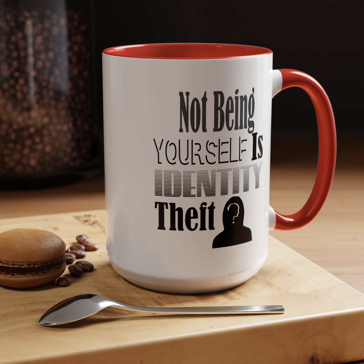Identity Theft-Accent Coffee Mug (11, 15oz)