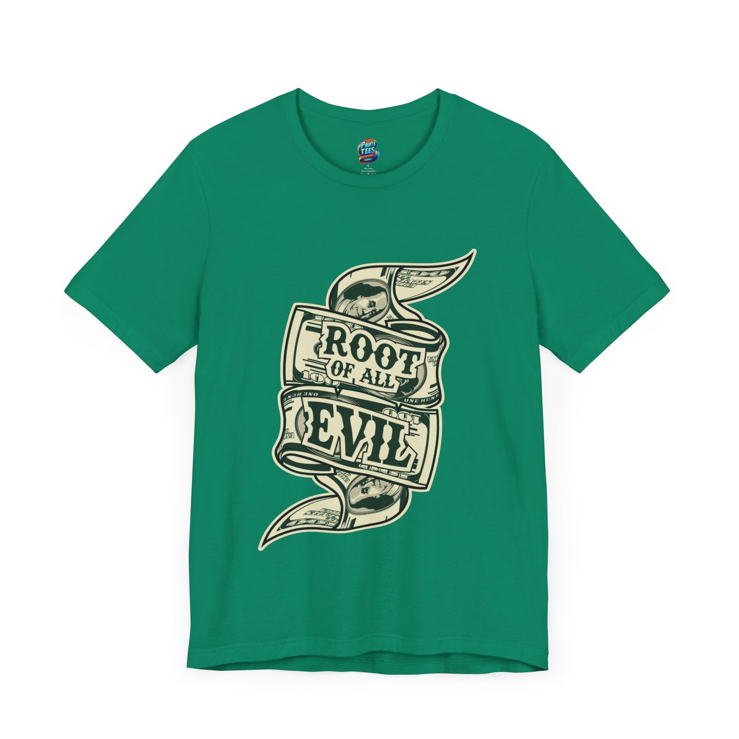 Root of Evil-Money-Jersey Knit T-Shirt