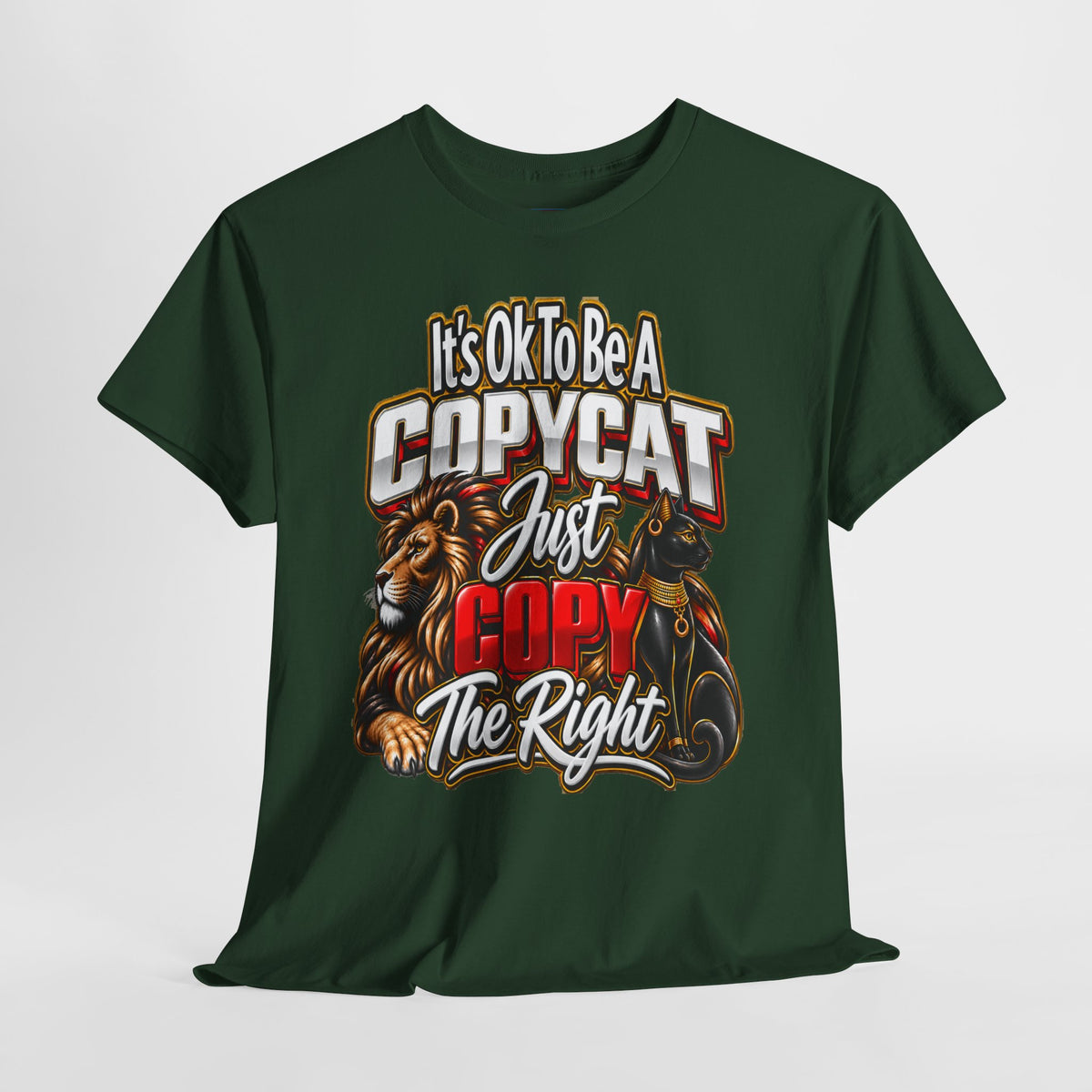 Copycat Cat Graphic T-Shirt – “It’s OK to Be a Copycat, Just Copy the Right”
