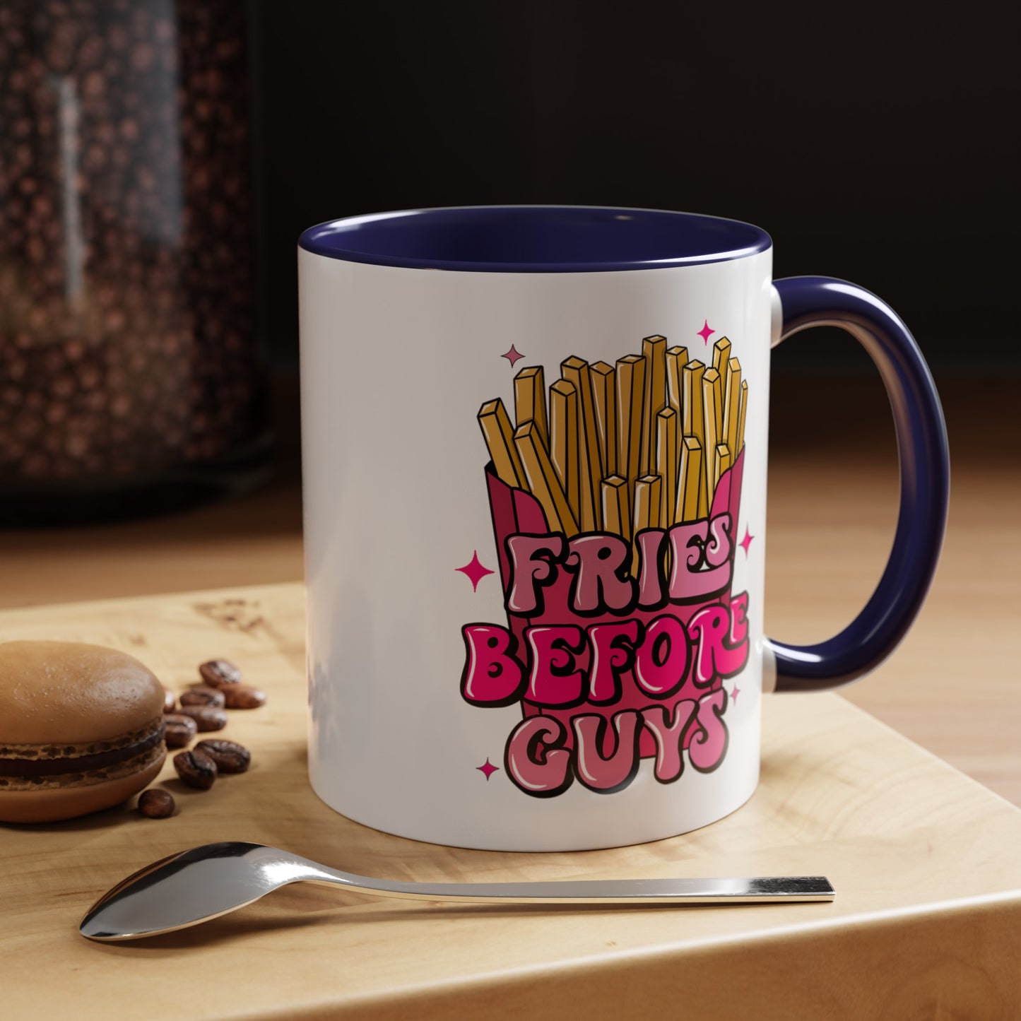 Fries Before Guys-Accent Coffee Mug (11, 15oz)