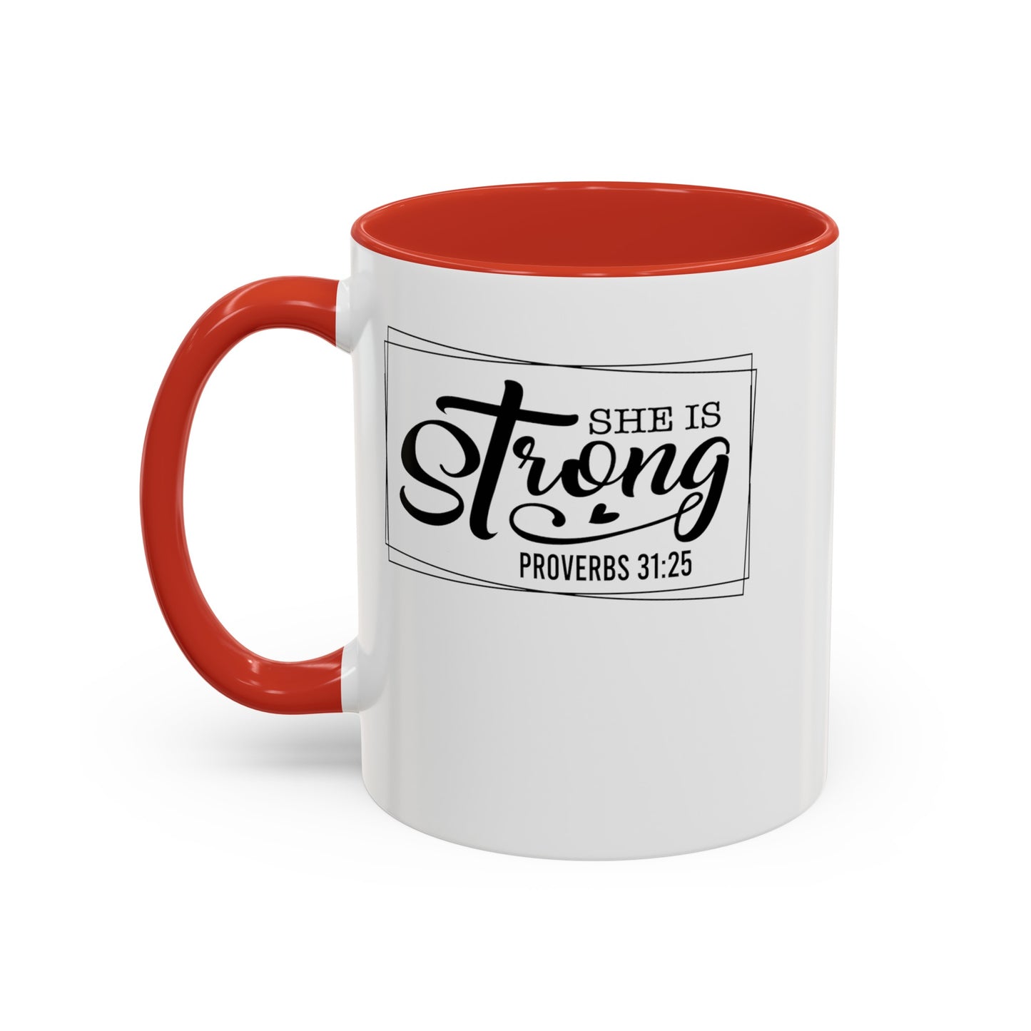 She is Strong-Accent Coffee Mug (11, 15oz)