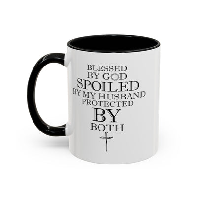 Blessed by God-Accent Coffee Mug (11, 15oz)