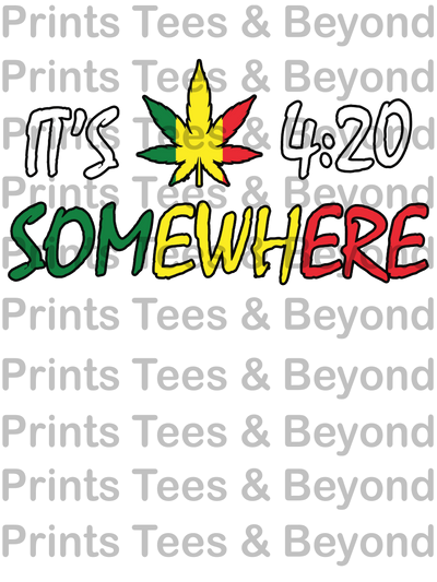 It's 420 Somewhere-svg, jpg, png Instant Digital Download