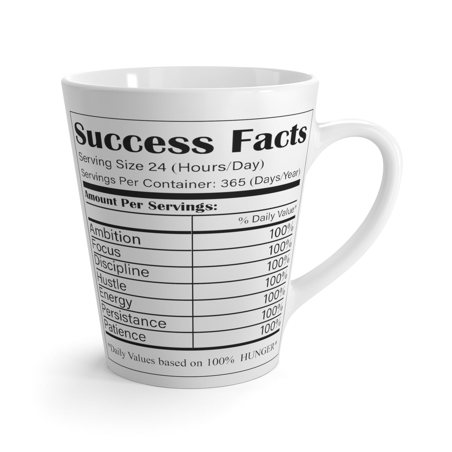 Success Facts-Latte Mug, 12oz