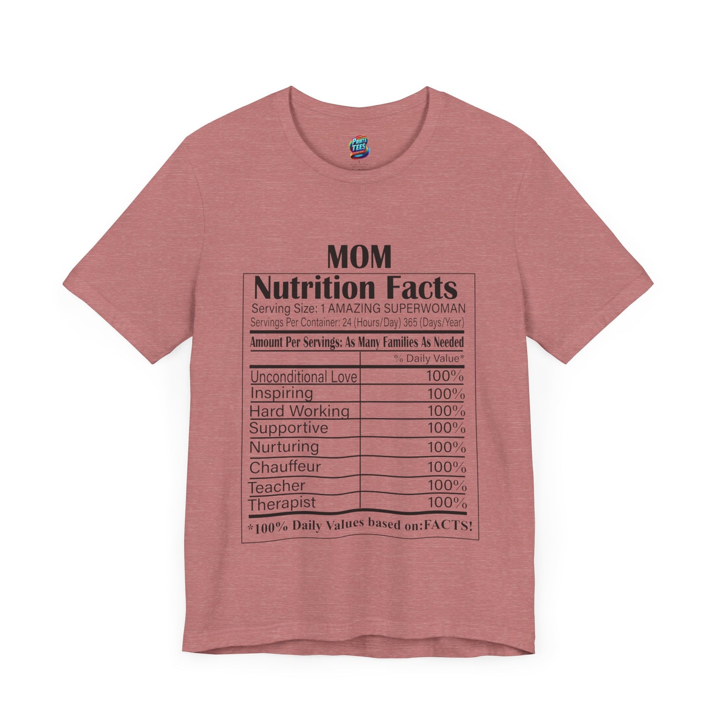 Mom-Nutritional Facts-Jersey Knit T-Shirt