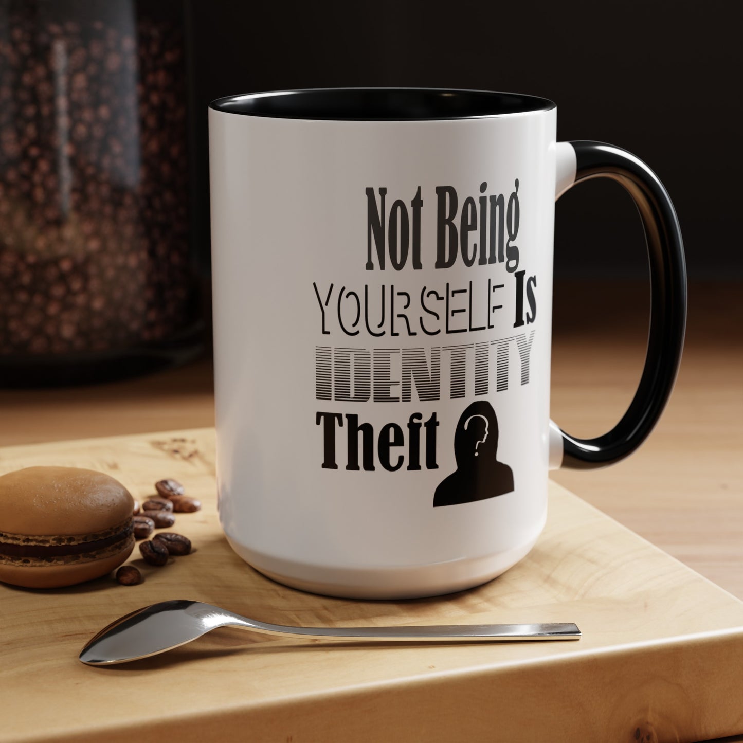 Identity Theft-Accent Coffee Mug (11, 15oz)