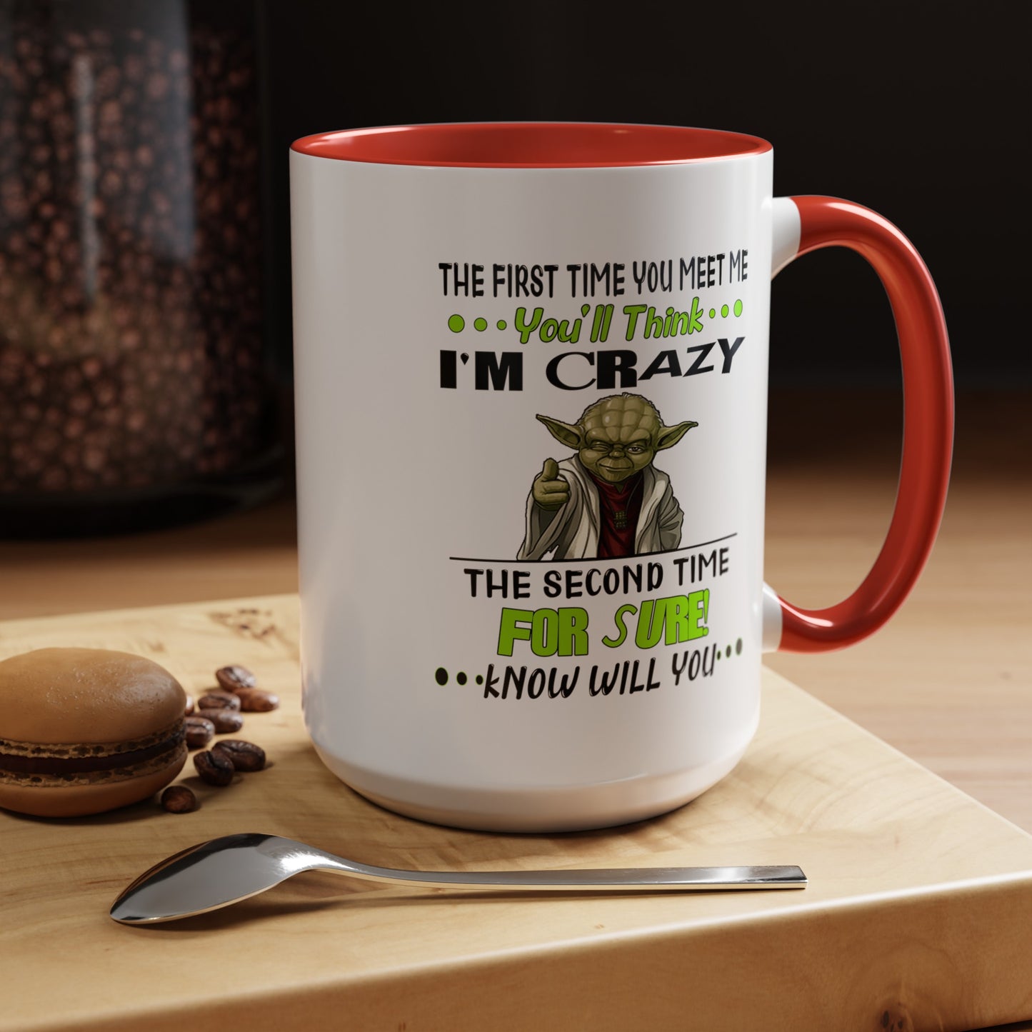 Crazy Yoda-Accent Coffee Mug (11, 15oz)