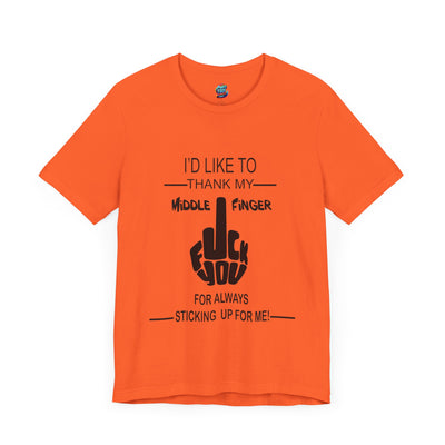 Fu(k You-Middle Finger-Jersey Knit T-Shirt