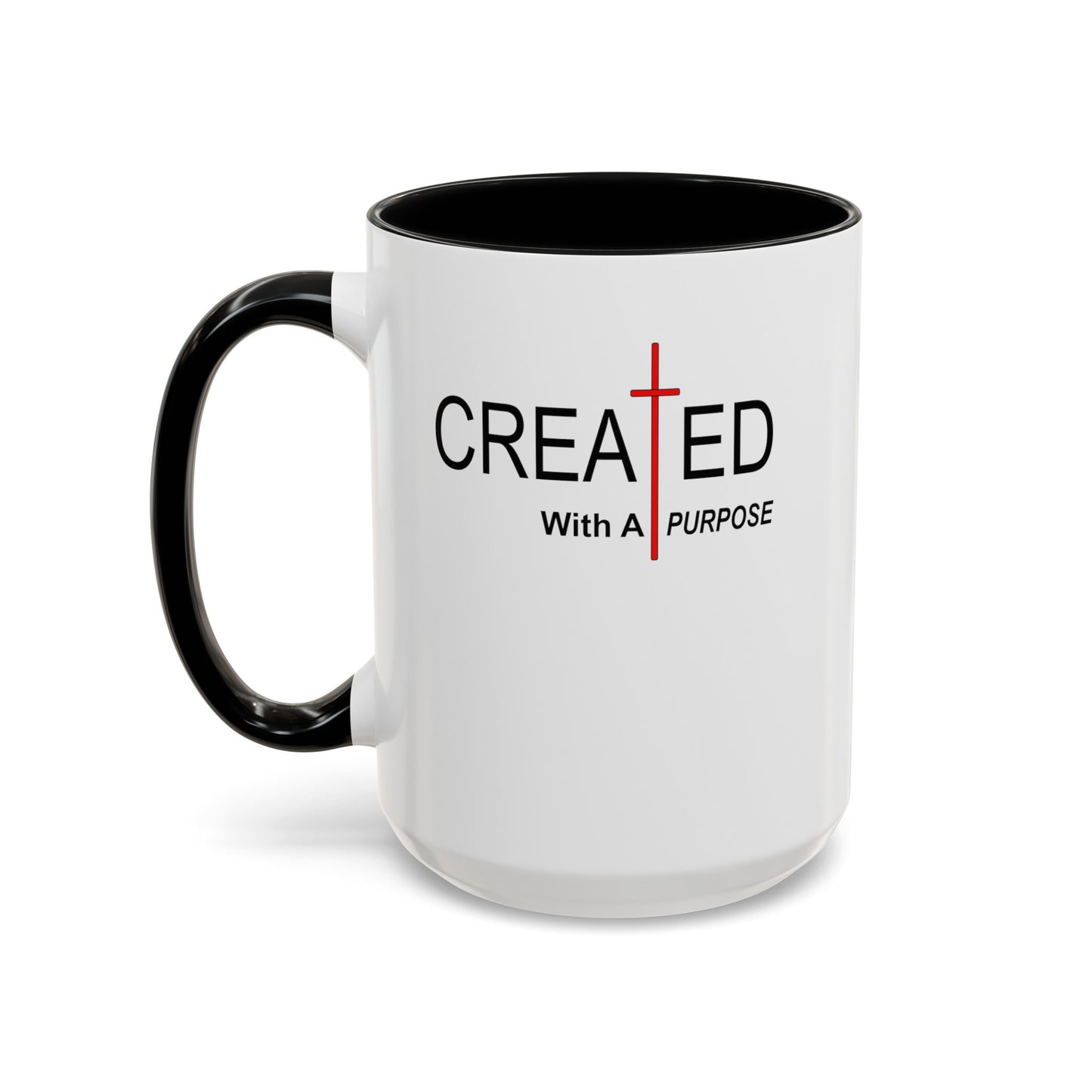 Created With Purpose-Accent Coffee Mug (11, 15oz)