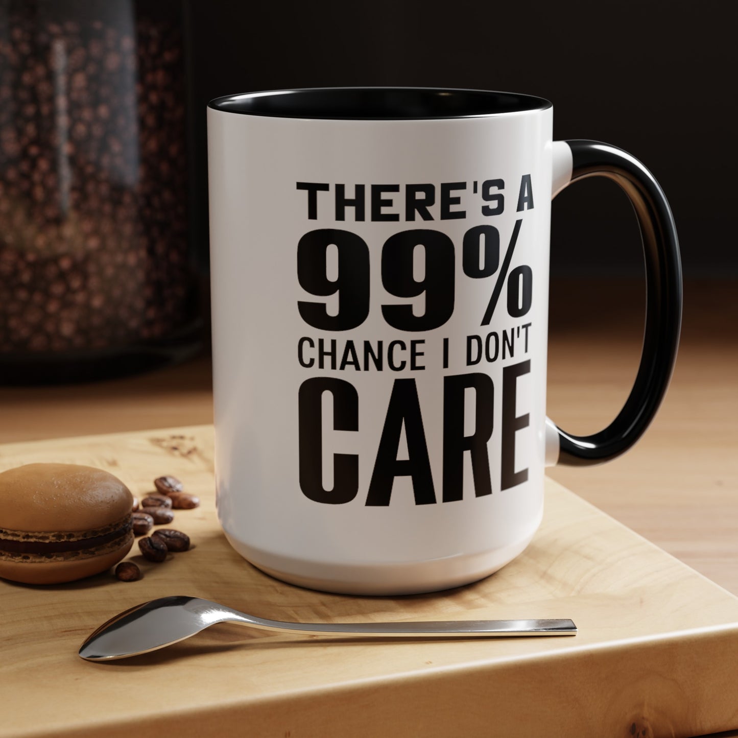 I Don't Care-Accent Coffee Mug (11, 15oz)