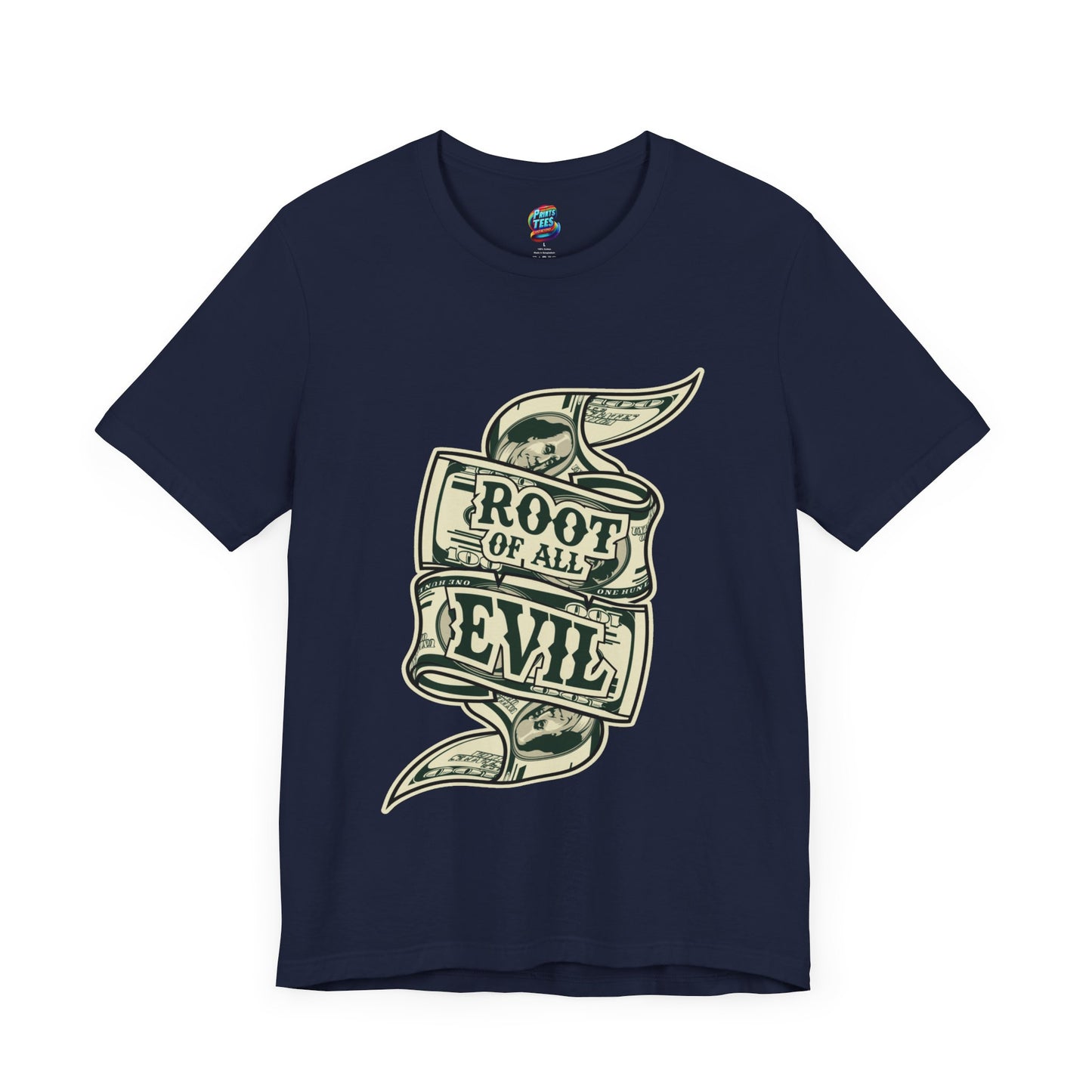 Root of Evil-Money-Jersey Knit T-Shirt