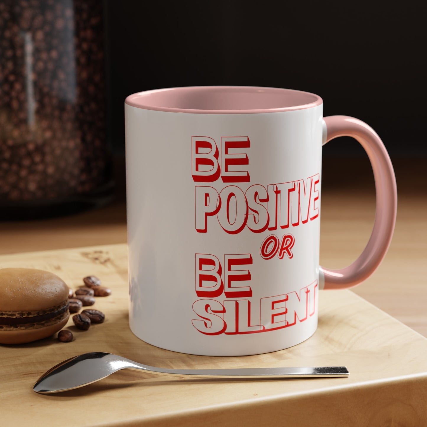 Be Positive-Accent Coffee Mug (11, 15oz)