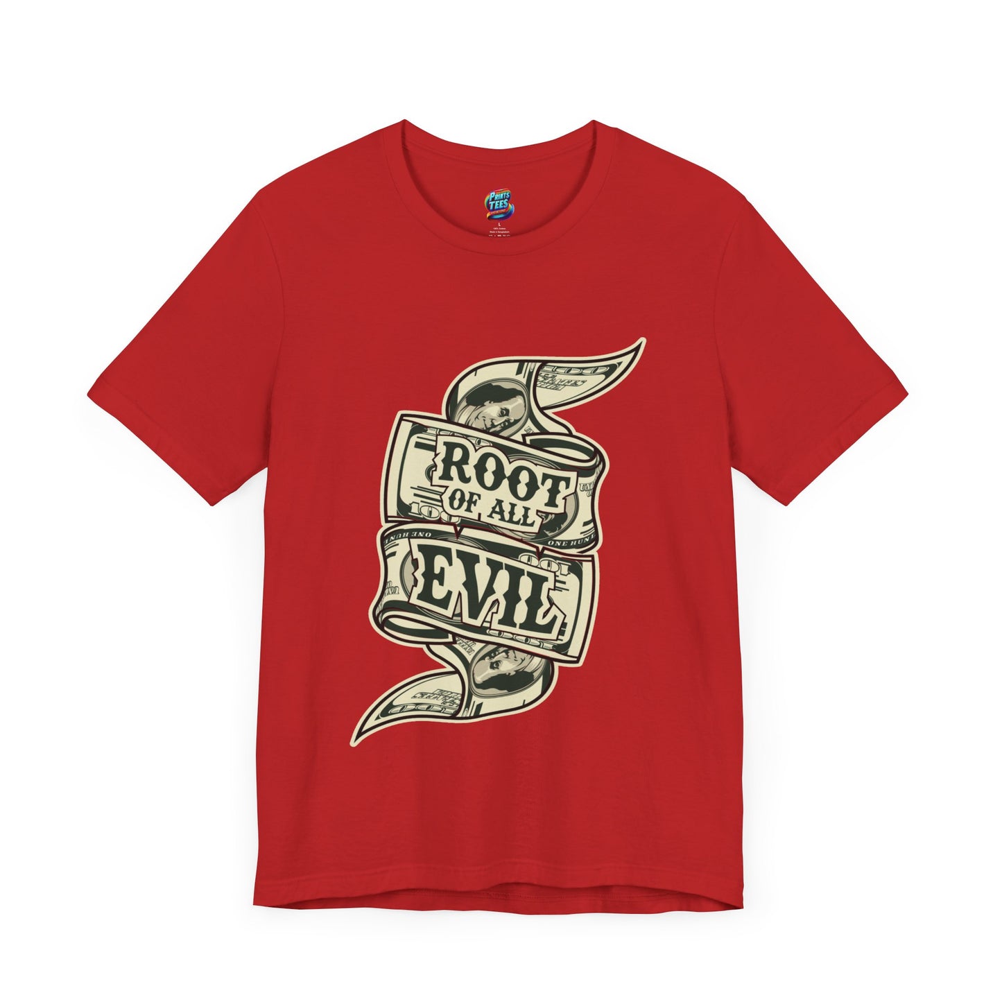 Root of Evil-Money-Jersey Knit T-Shirt