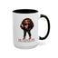 Standing on Business-Brown Woman-Accent Coffee Mug (11, 15oz)