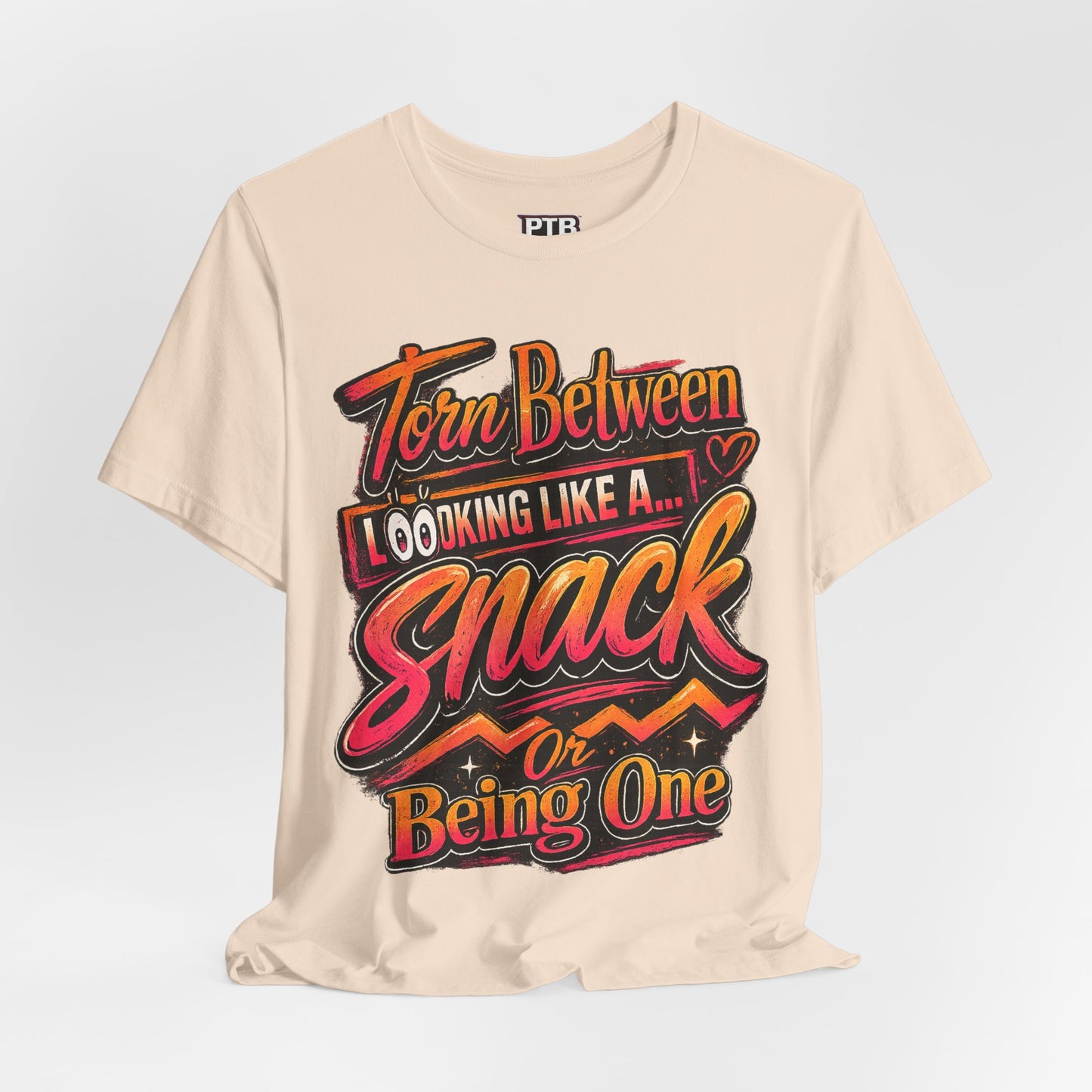 A Snack-Funny Graphic Jersey Knit T-Shirt