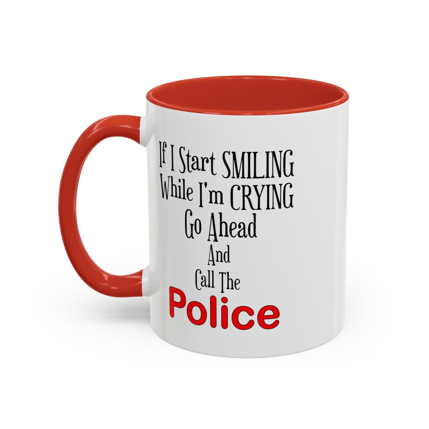Smiling-Crying-Accent Coffee Mug (11, 15oz)