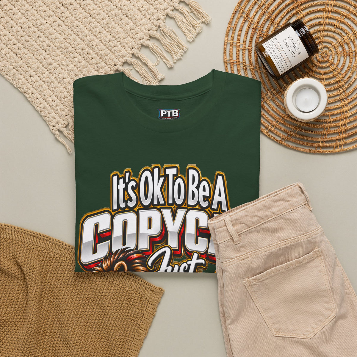 Copycat Cat Graphic T-Shirt – “It’s OK to Be a Copycat, Just Copy the Right”