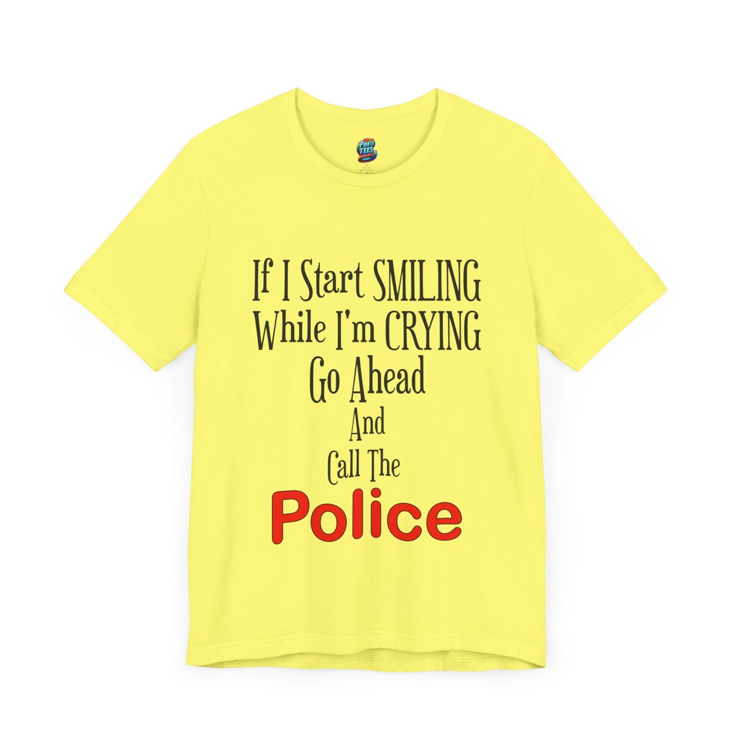 Smiling-Crying-Jersey Knit T-Shirt