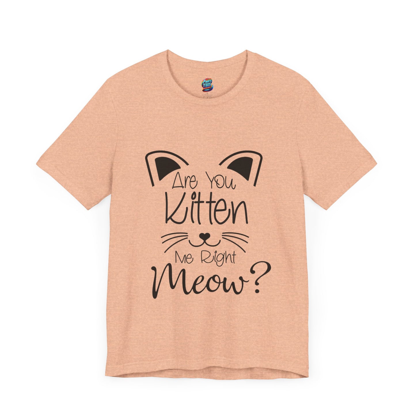 Are You Kitten Me Black-Jersey Knit T-Shirt