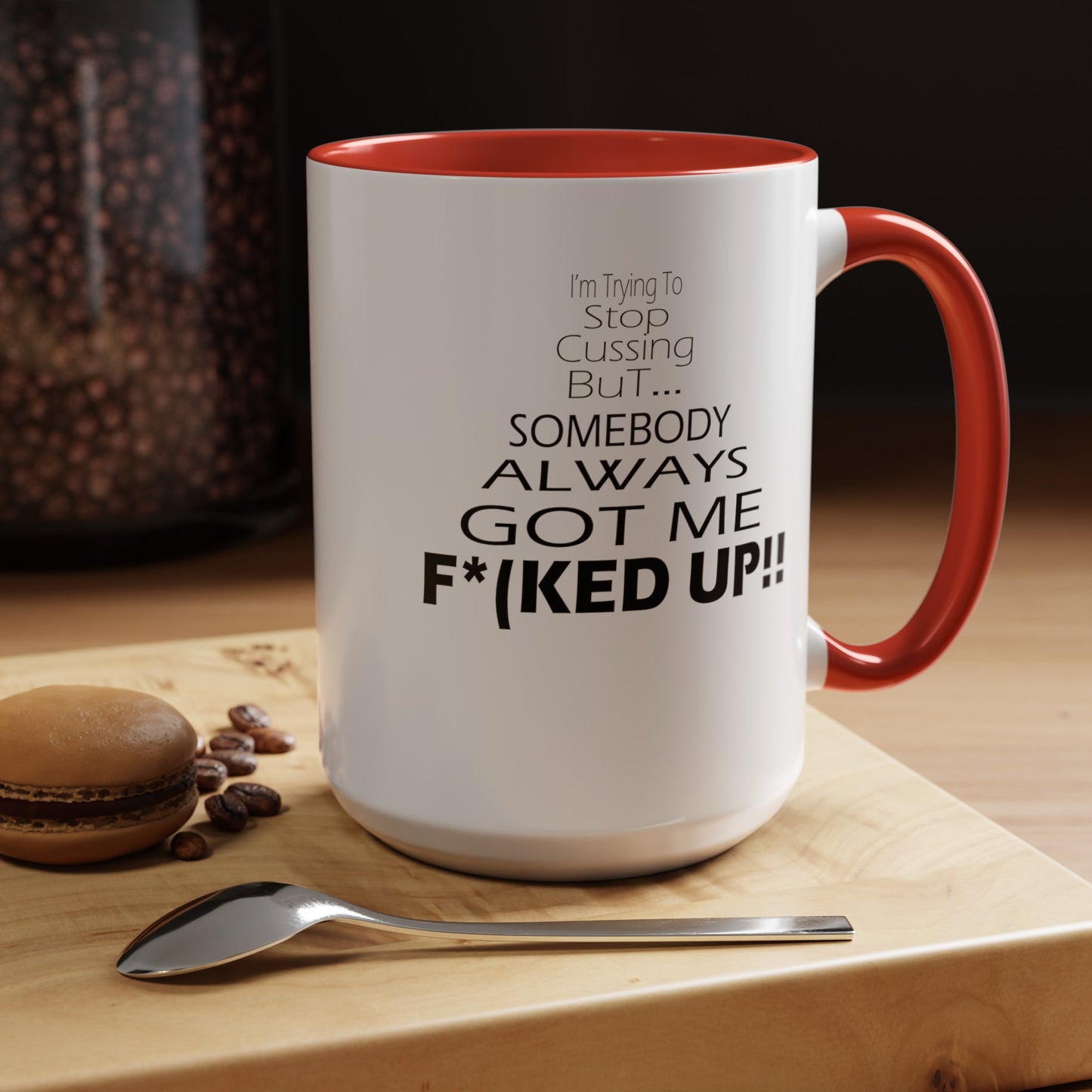 Stop Cussing-Accent Coffee Mug (11, 15oz)