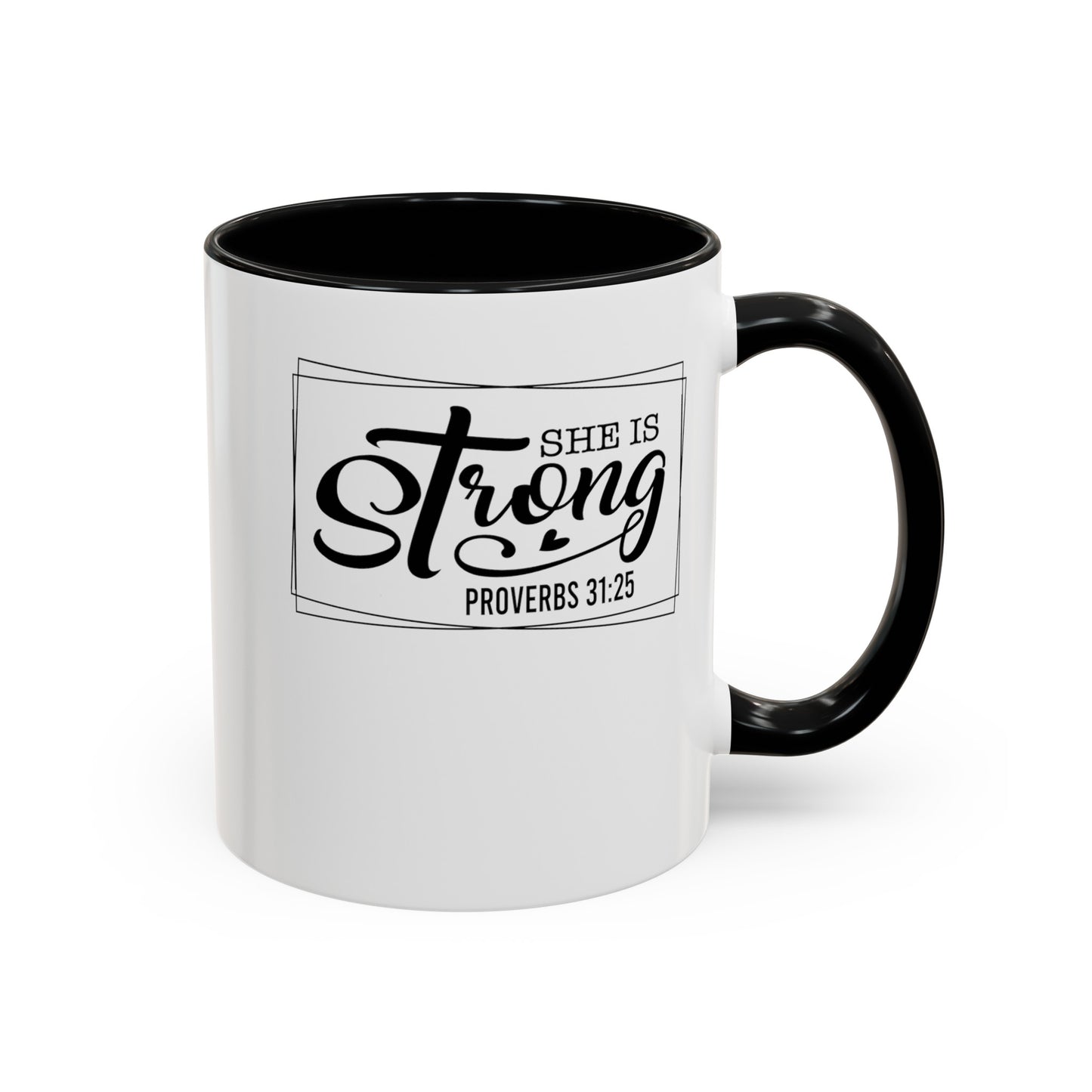 She is Strong-Accent Coffee Mug (11, 15oz)