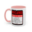Interact at Own Risk-Accent Coffee Mug (11, 15oz)