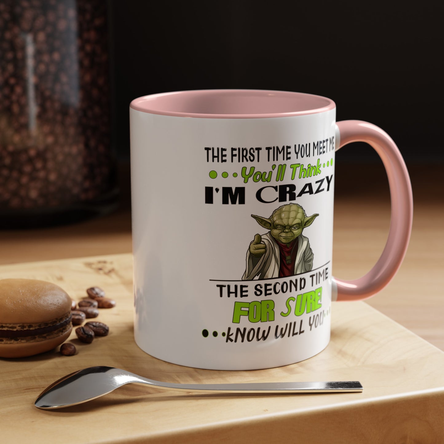 Crazy Yoda-Accent Coffee Mug (11, 15oz)