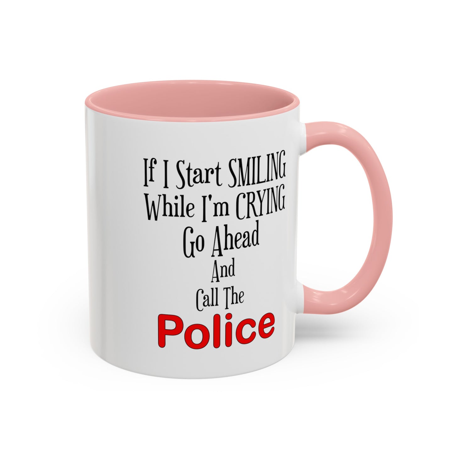 Smiling-Crying-Accent Coffee Mug (11, 15oz)