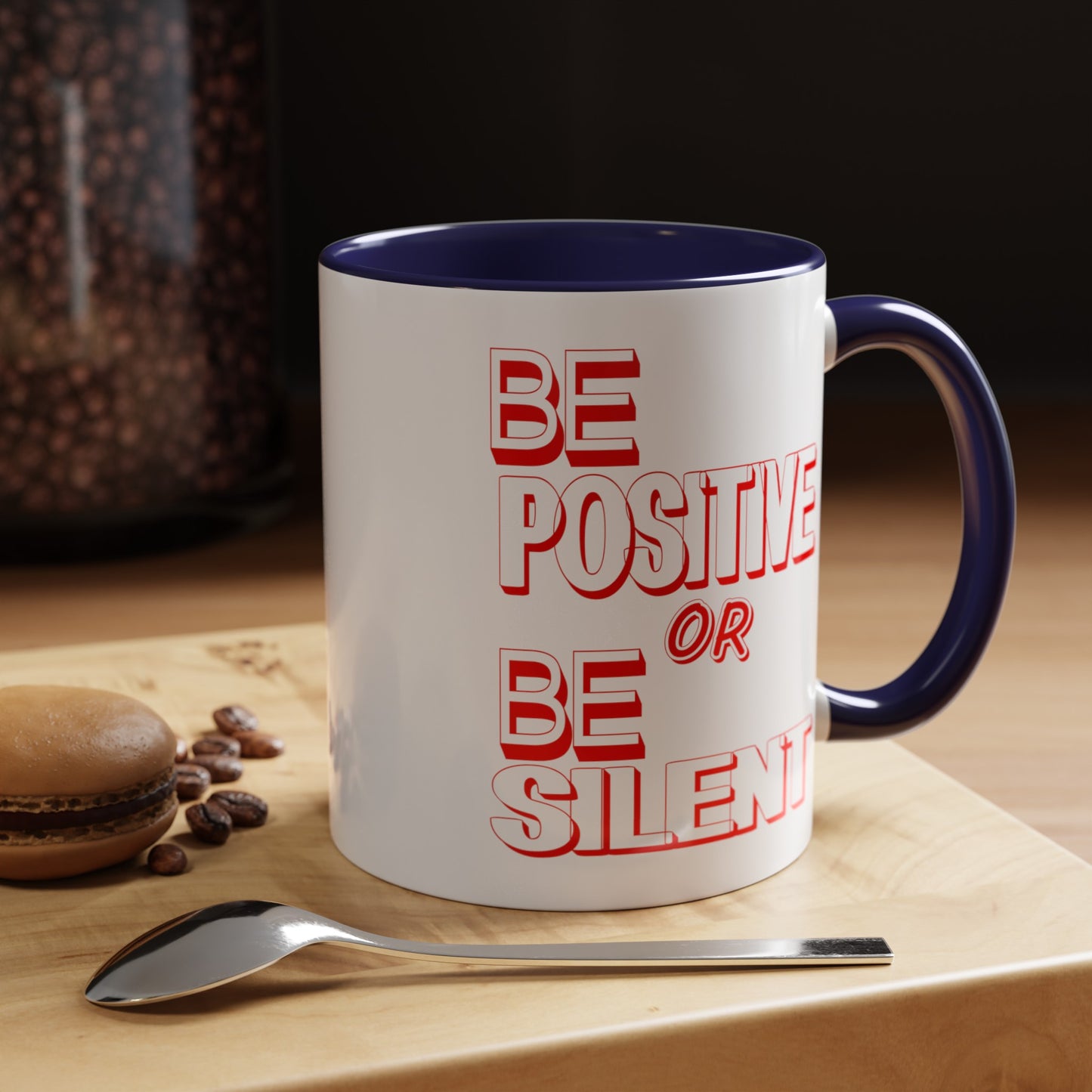 Be Positive-Accent Coffee Mug (11, 15oz)