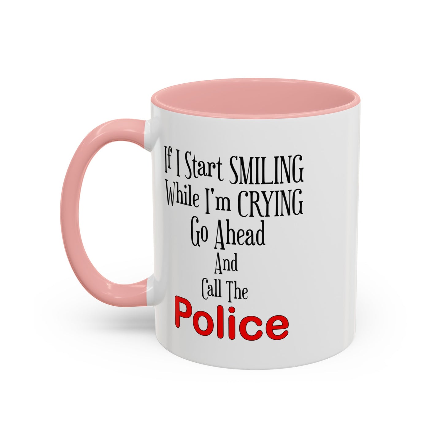 Smiling-Crying-Accent Coffee Mug (11, 15oz)