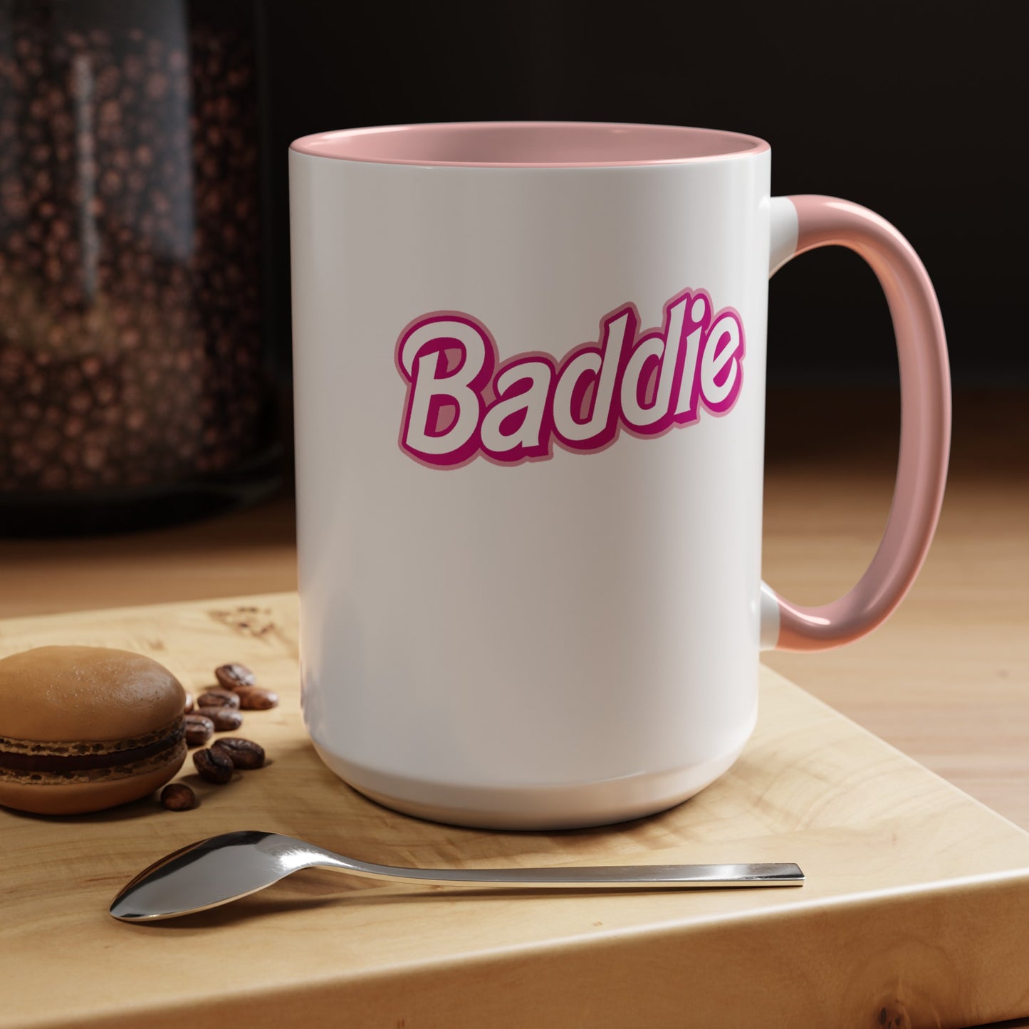 Pink Baddie-Accent Coffee Mug (11, 15oz)