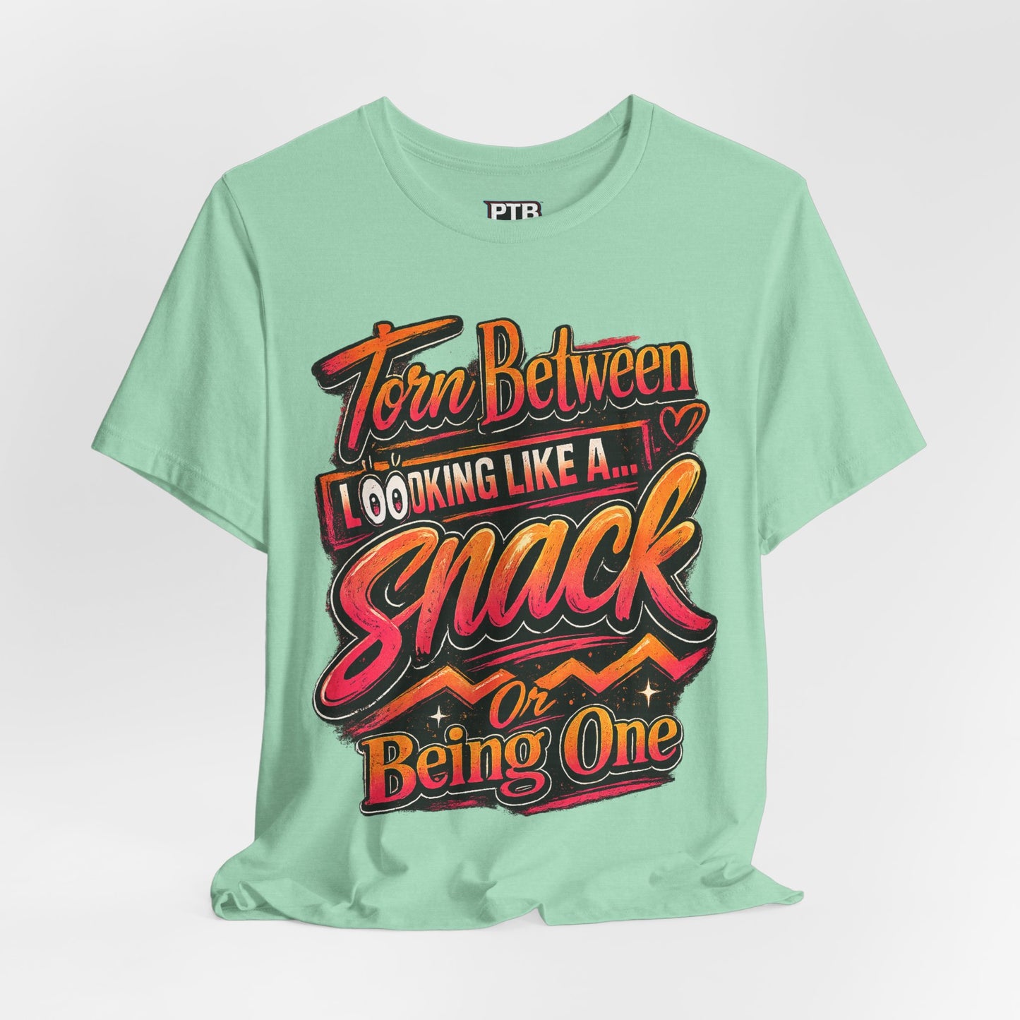 A Snack-Funny Graphic Jersey Knit T-Shirt