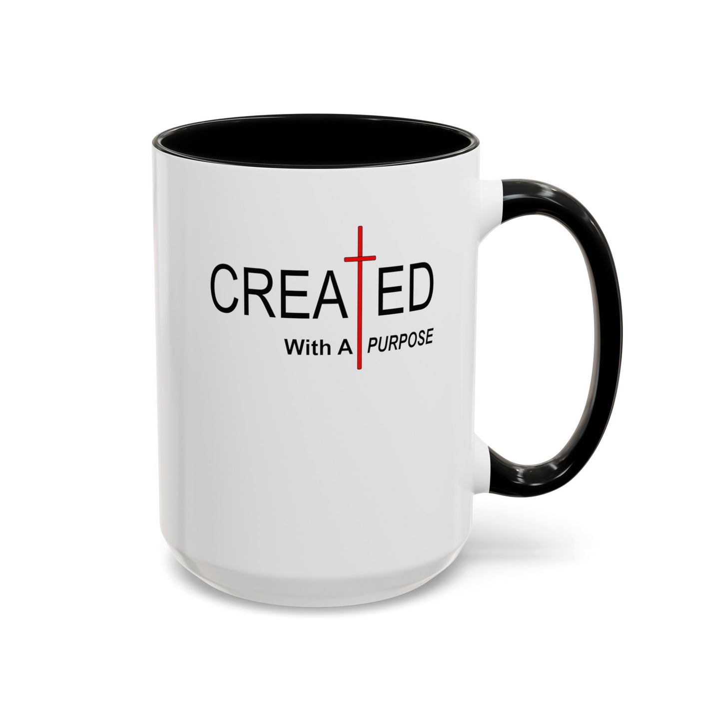 Created With Purpose-Accent Coffee Mug (11, 15oz)