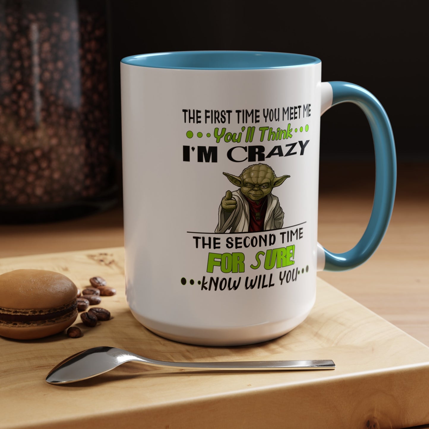 Crazy Yoda-Accent Coffee Mug (11, 15oz)