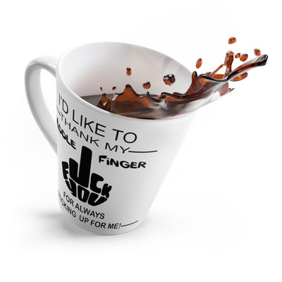 Fu(k You-Middle Finger-Latte Mug, 12oz