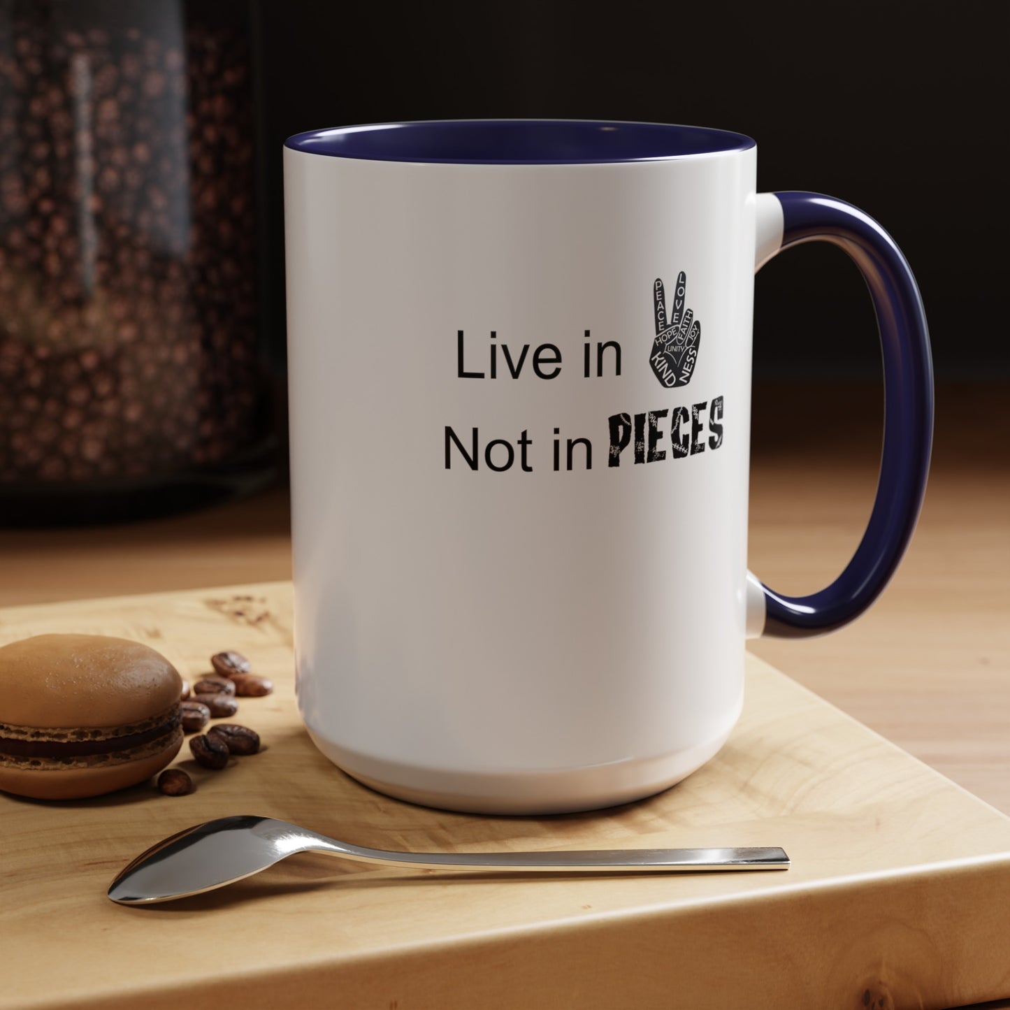 In Peace-Accent Coffee Mug (11, 15oz)