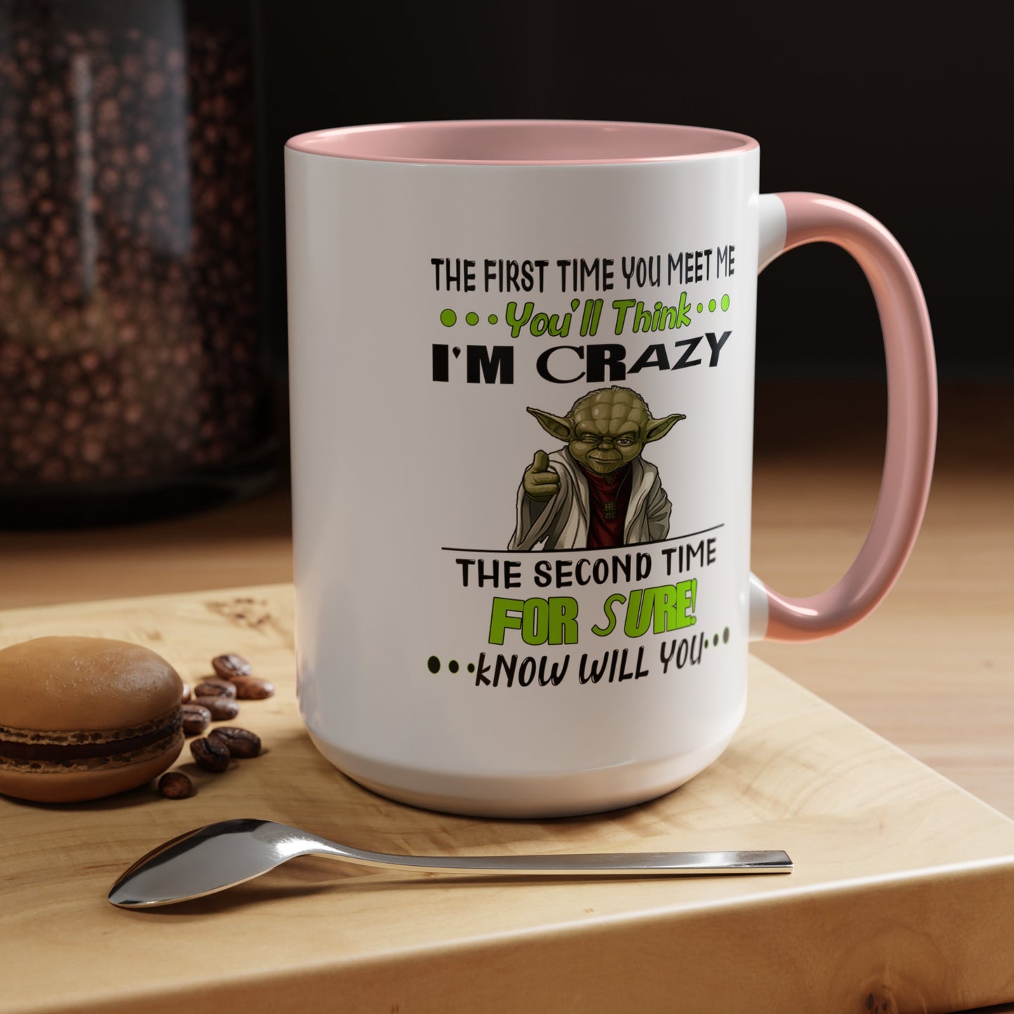 Crazy Yoda-Accent Coffee Mug (11, 15oz)