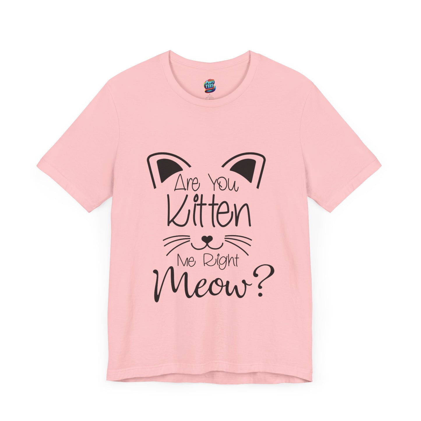 Are You Kitten Me Black-Jersey Knit T-Shirt