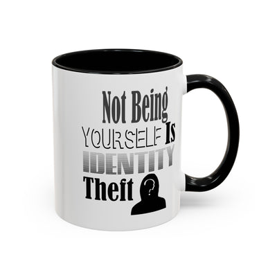 Identity Theft-Accent Coffee Mug (11, 15oz)
