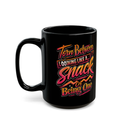 A Snack-Funny Black Mug (15oz)