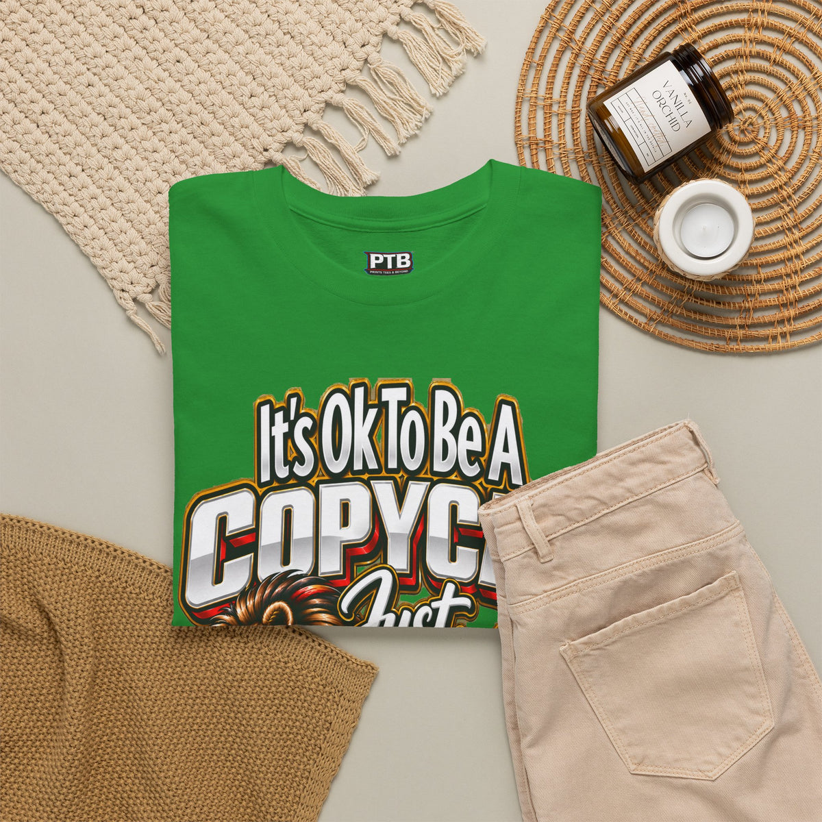 Copycat Cat Graphic T-Shirt – “It’s OK to Be a Copycat, Just Copy the Right”